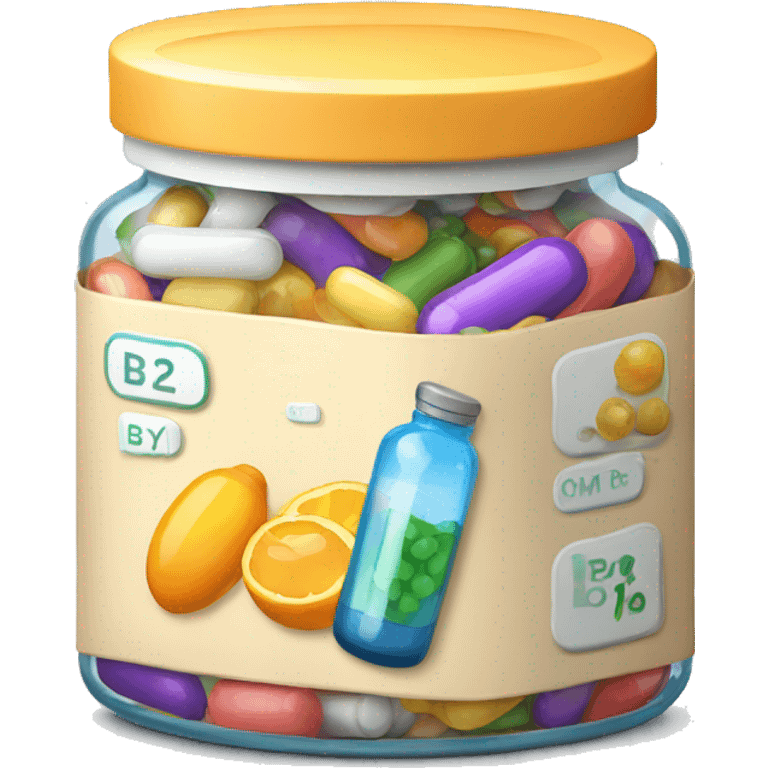 Vitamins B COMPLEX in a bottle emoji