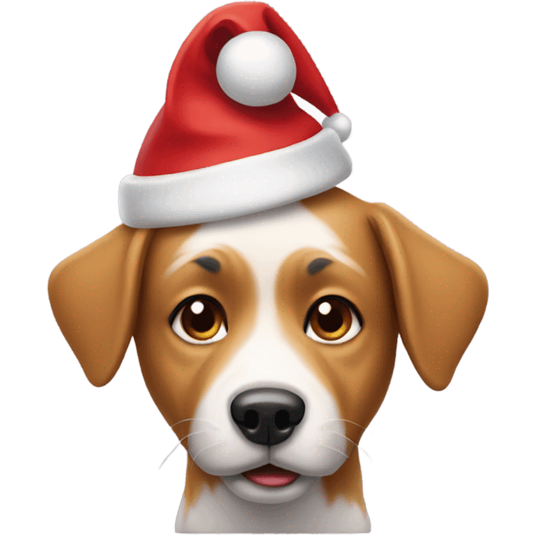 Dog with Santa hat emoji