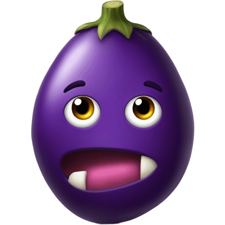 Create an emoji that has an eggplant in its mouth and you can see it bulging its cheek on the side emoji