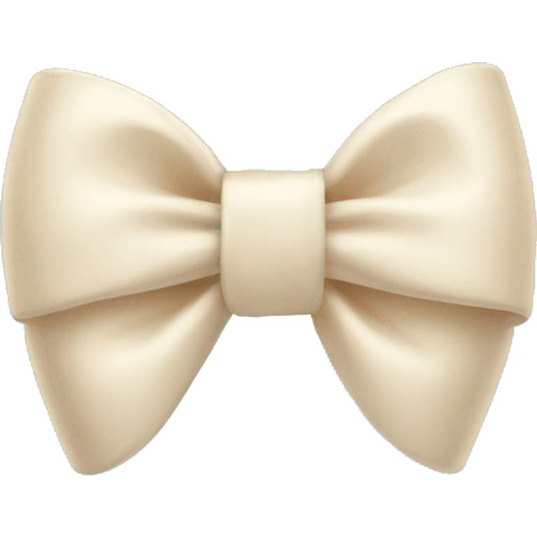 Cream colored bow emoji