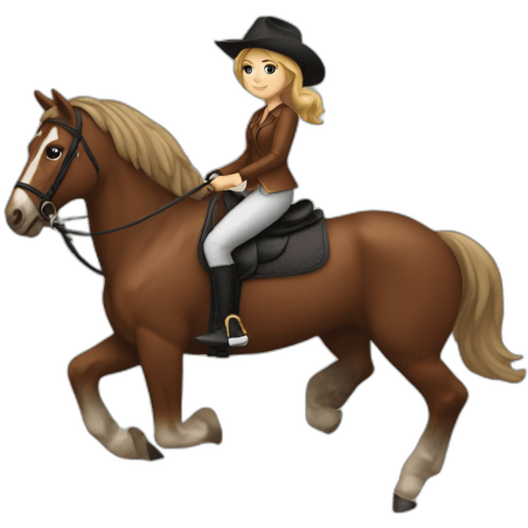 Britt dekker riding a horse emoji