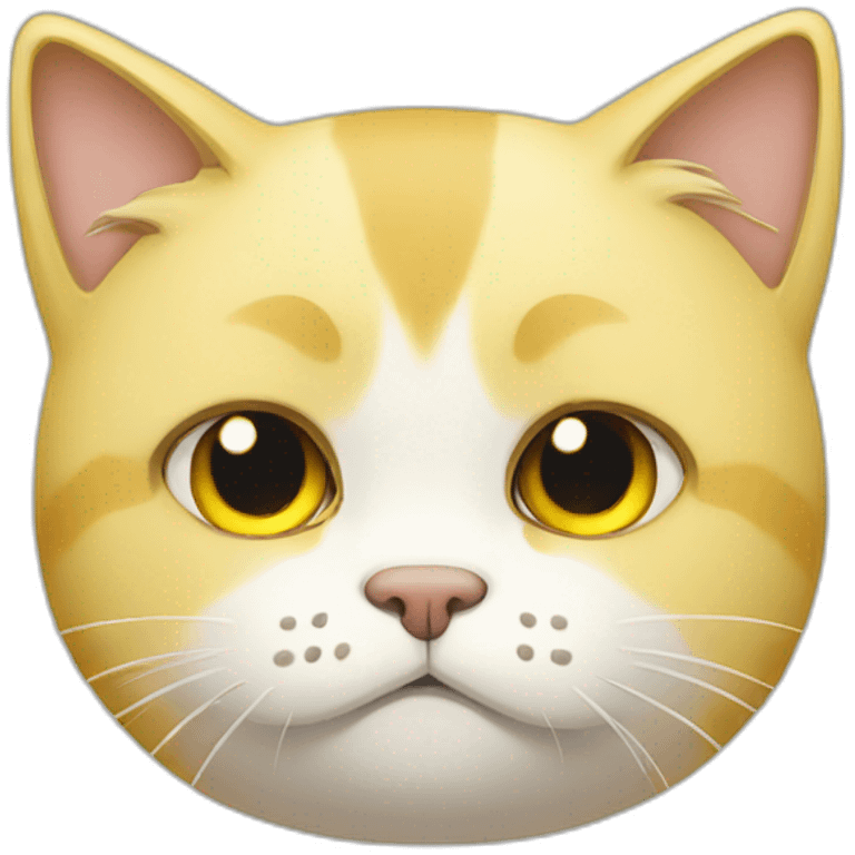 yellow and white sad cat emoji