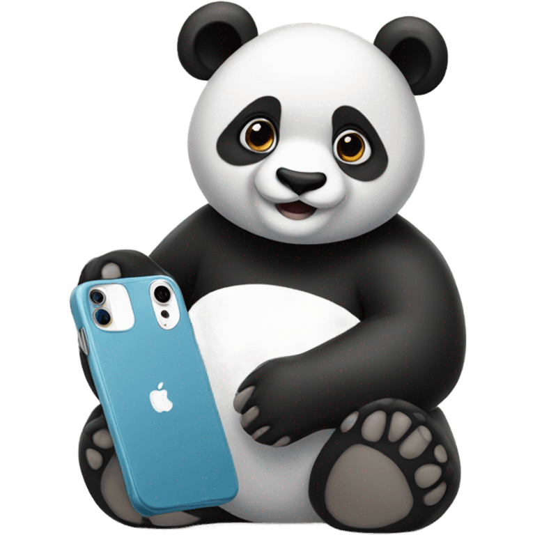 Panda with iPhone  emoji