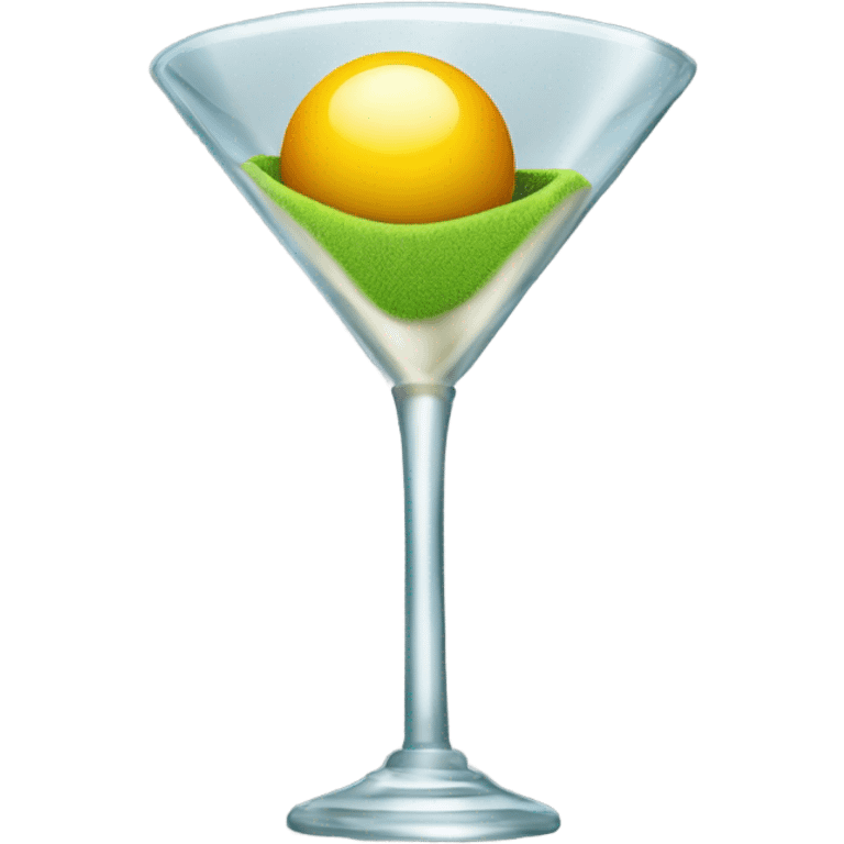 Golf club martini glass emoji