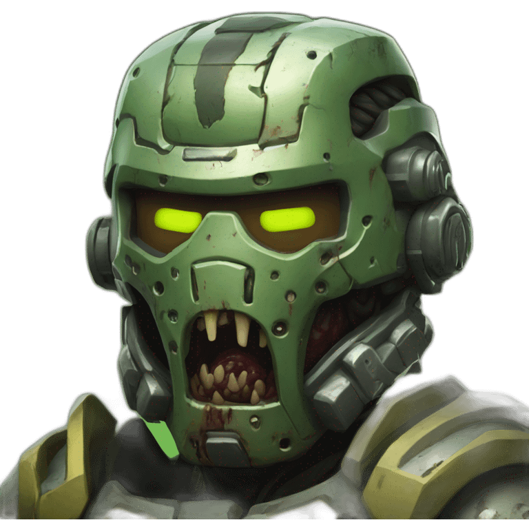 Doom slayer zombie emoji