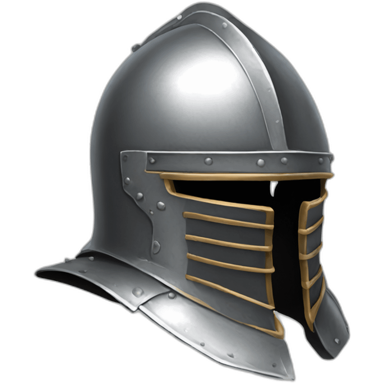 Medieval knight rib helmet emoji