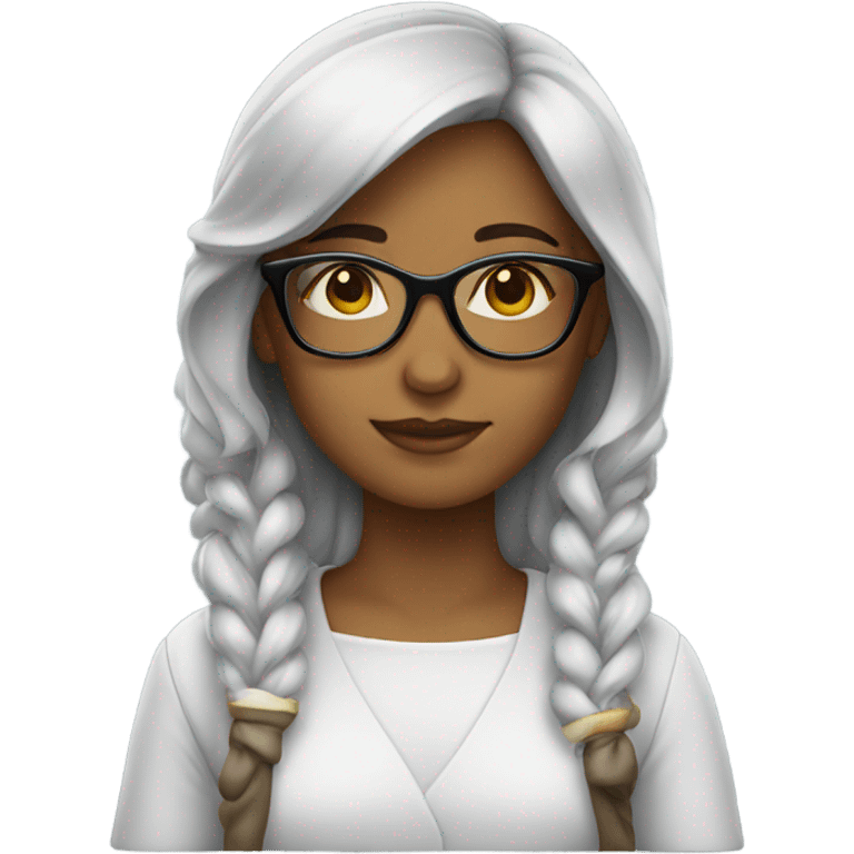 Italian girl with glasses  emoji