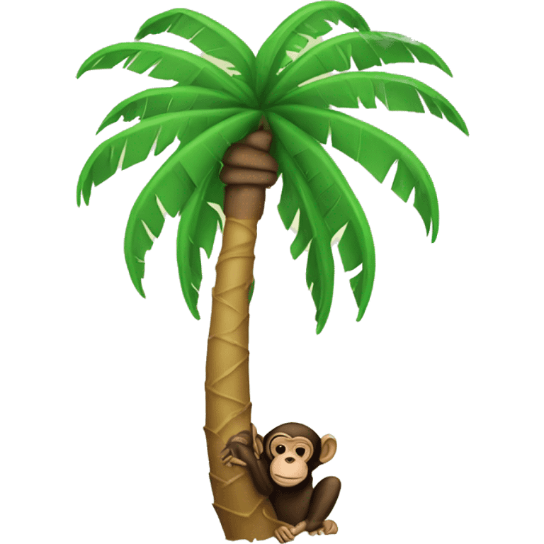 palm tree with monkey emoji