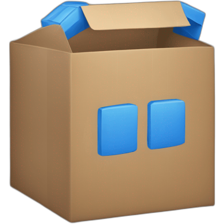 Blue package emoji