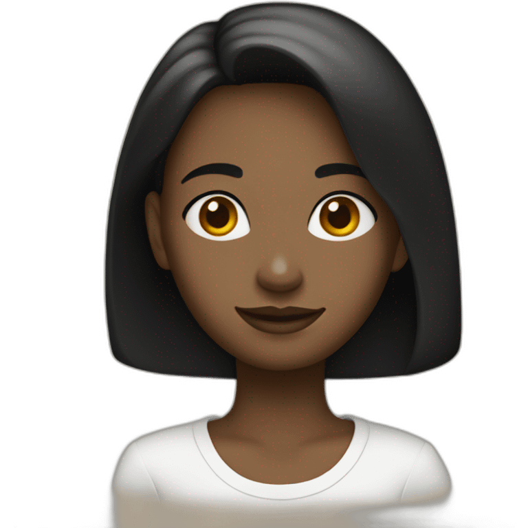 Une fille de couleur noir emoji