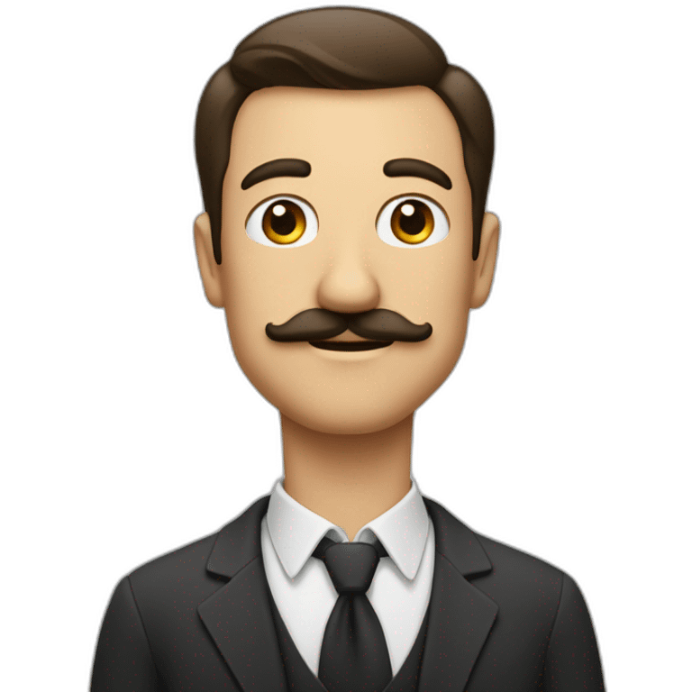 Homme avec une petite moustache carré emoji