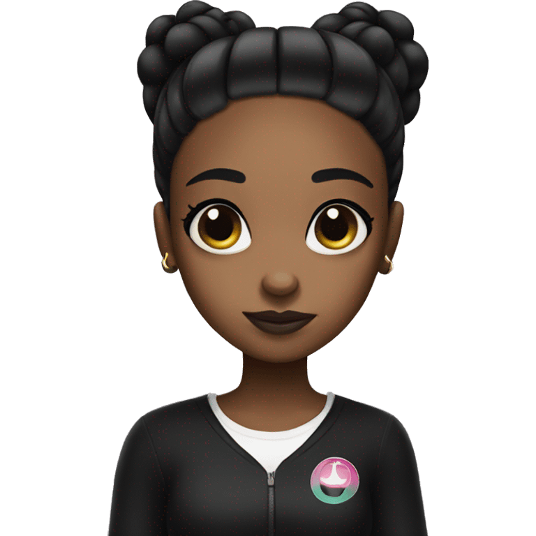 Black powerpuff girl emoji