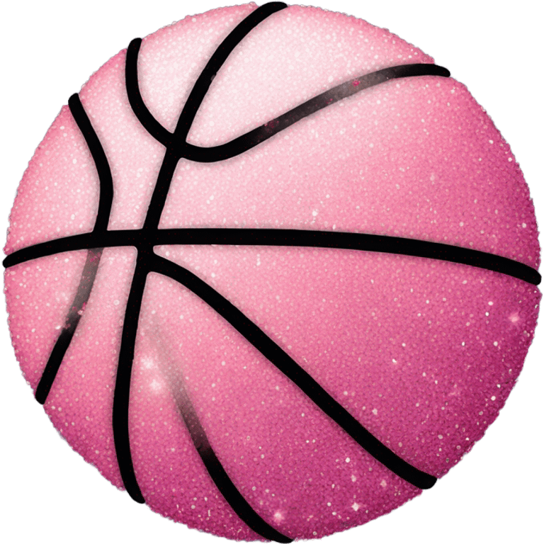 Pink ombre basketball with glitter  emoji