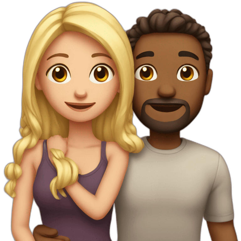 Cute couple  emoji