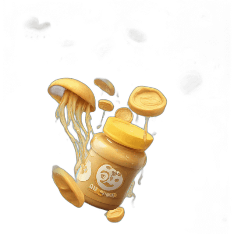 Peanut butter baby 3d jellyfish raining money emoji