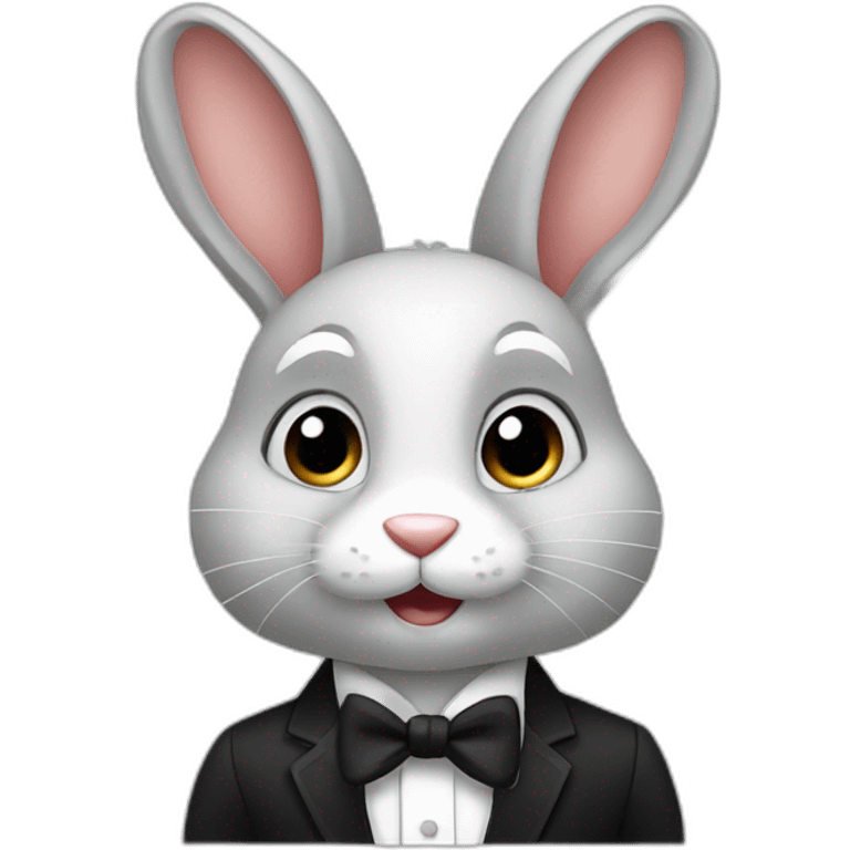 rabbit in a tux emoji