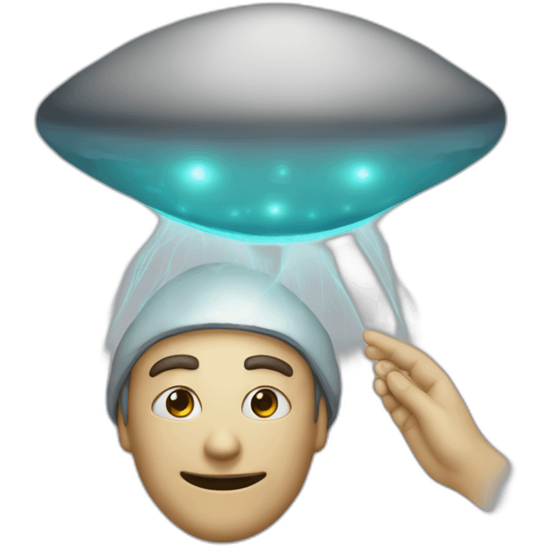 Gratte-ciel avec extraterrestres emoji