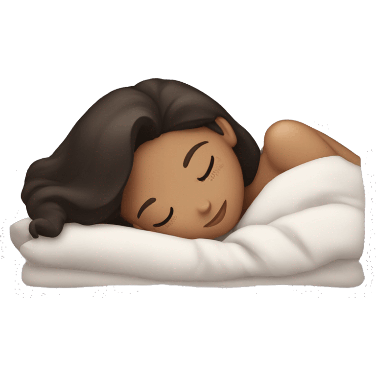 Brunette girl sleeping emoji