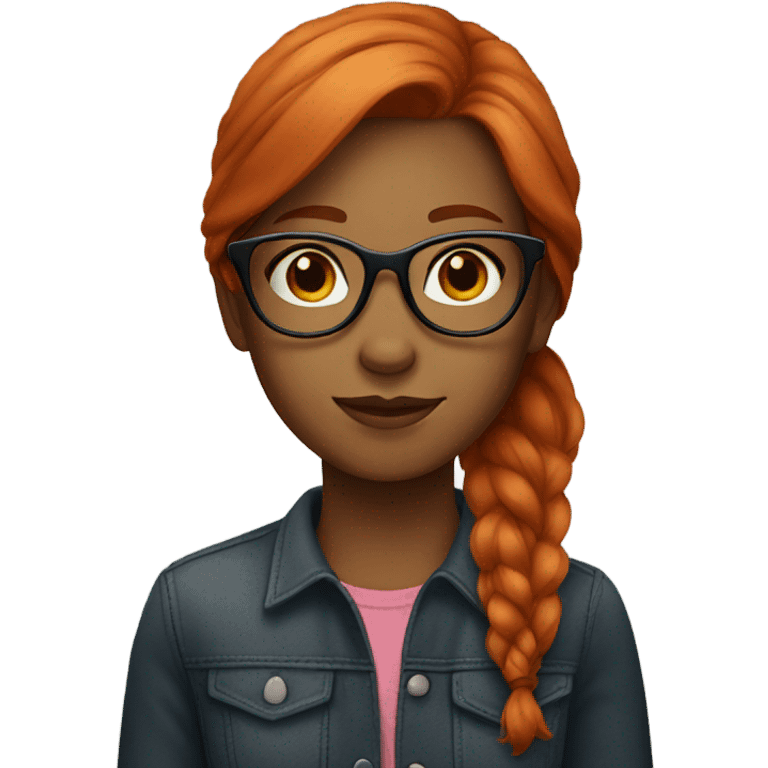 Red haired girl with glasses emoji