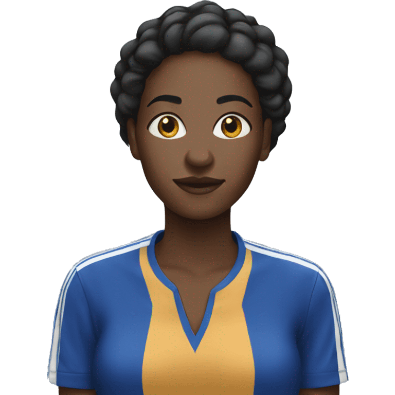 Black women with Chelsea shirt emoji