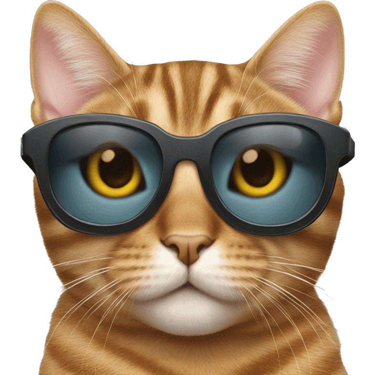 Tabby cat wearing sunglasses  emoji