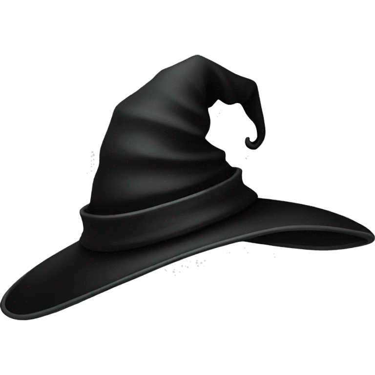 curved full black witch hat emoji