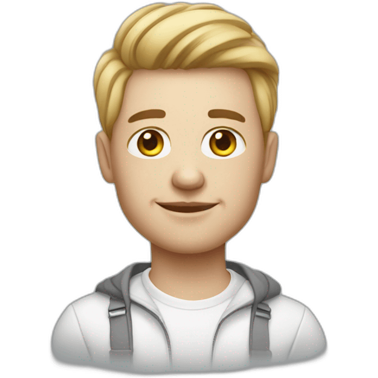 White skin Designer with ipad emoji