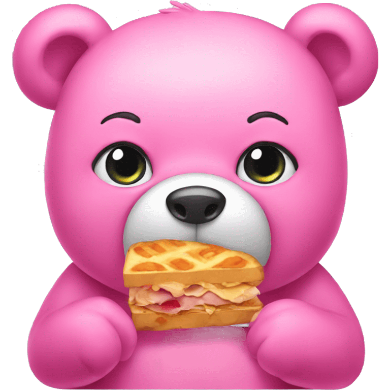 Hungry pink bear emoji