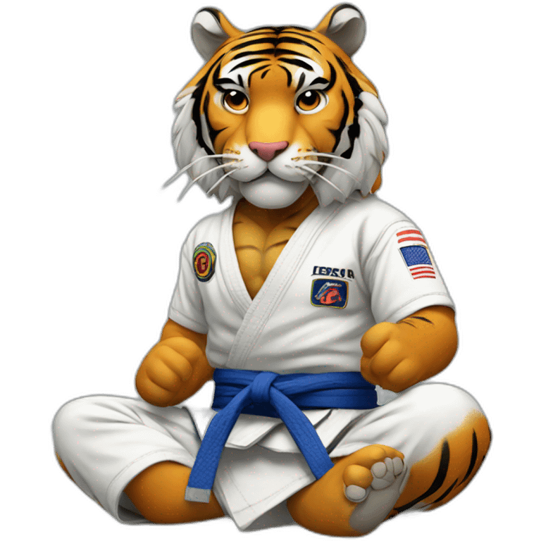 BJJ seated guard  Tiger  emoji