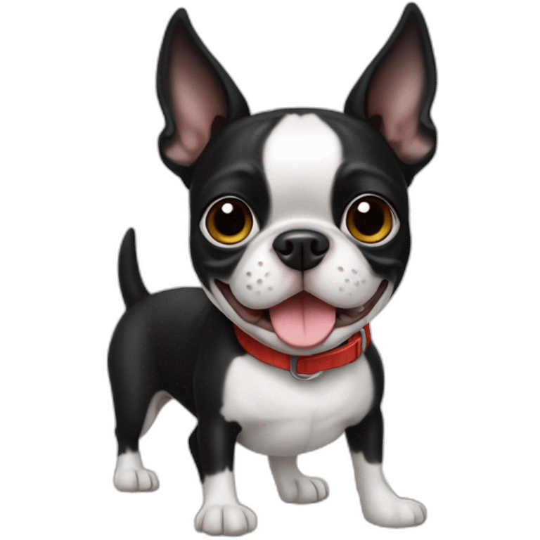 Boston terrier giving thumbs up emoji