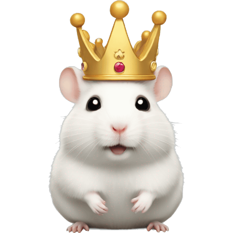 hamster-white with a crown emoji