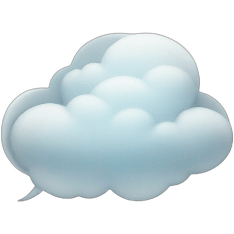 speech balloon shaped like a cloud emoji