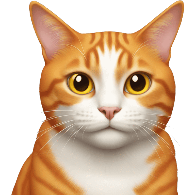 Crazy orange cat emoji