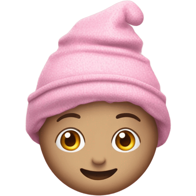 Gorro de cumpleaños color rosa pastel emoji