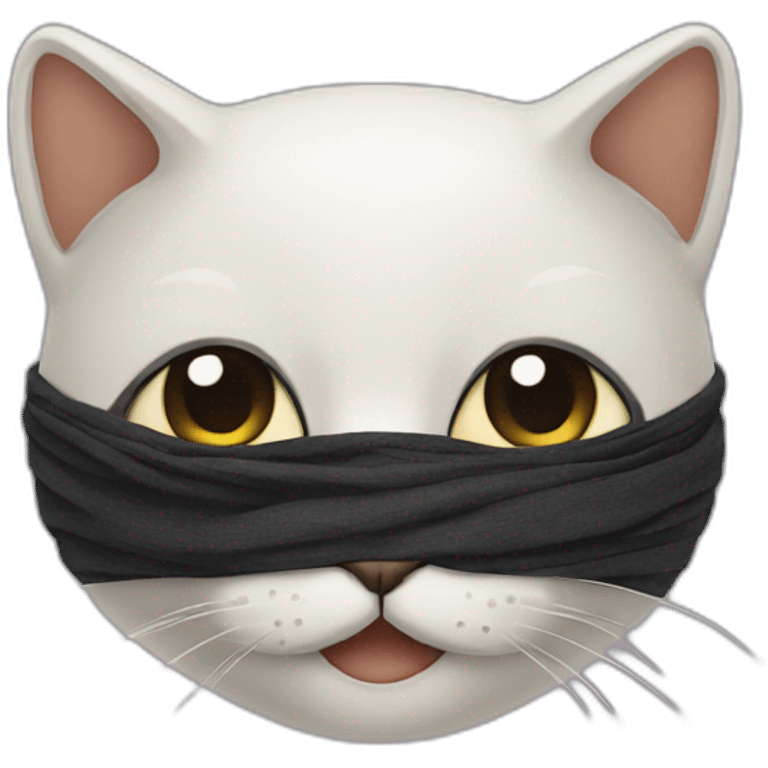 Cat with goshtface mask emoji