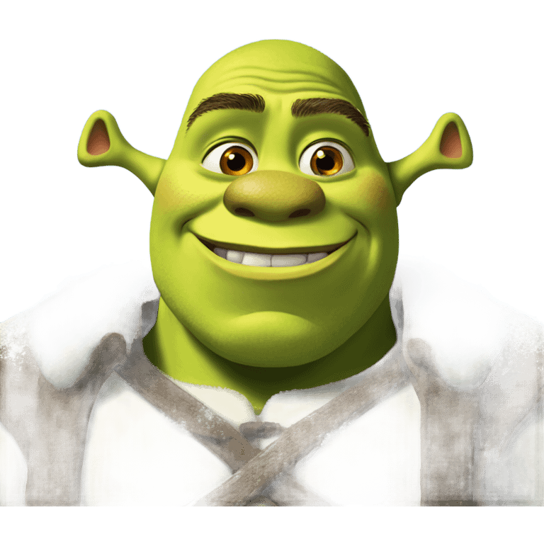 Shrek in the snow emoji