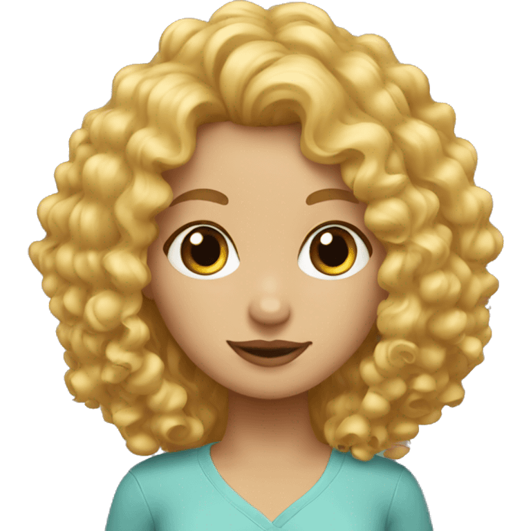 curly blonde girl emoji