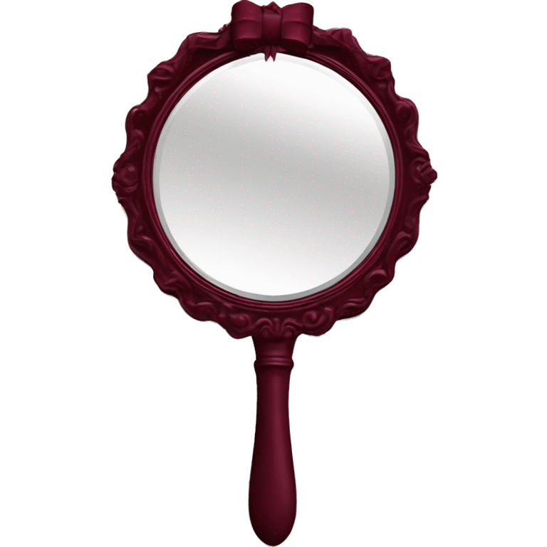 Vintage mivintage mirror with handle and burgundy bow emoji