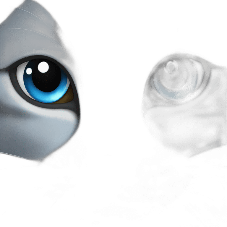 blue eyes gray cat emoji