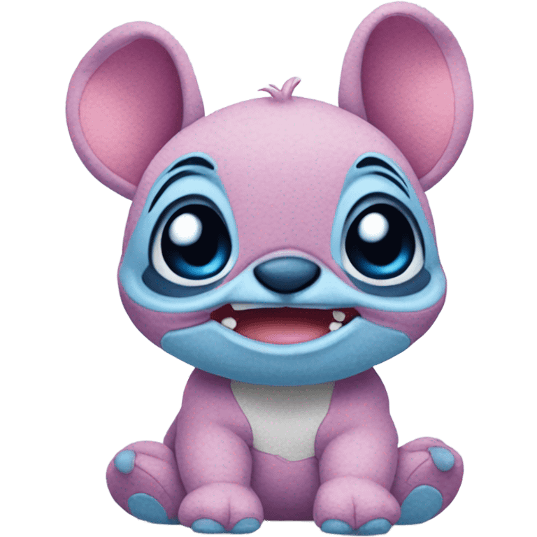 Peluche de stich en niña cute coquette  emoji