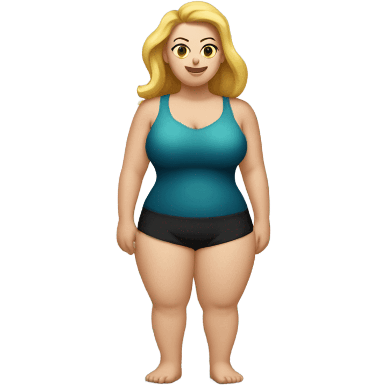 single Slim-Thicc white woman posing (hourglass figure) emoji