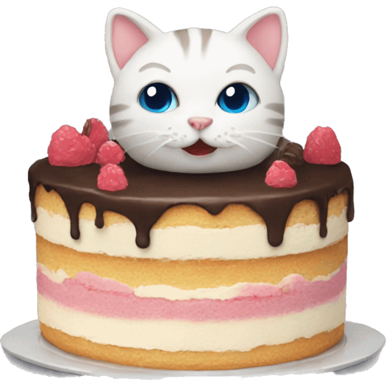 cat eat cake  emoji