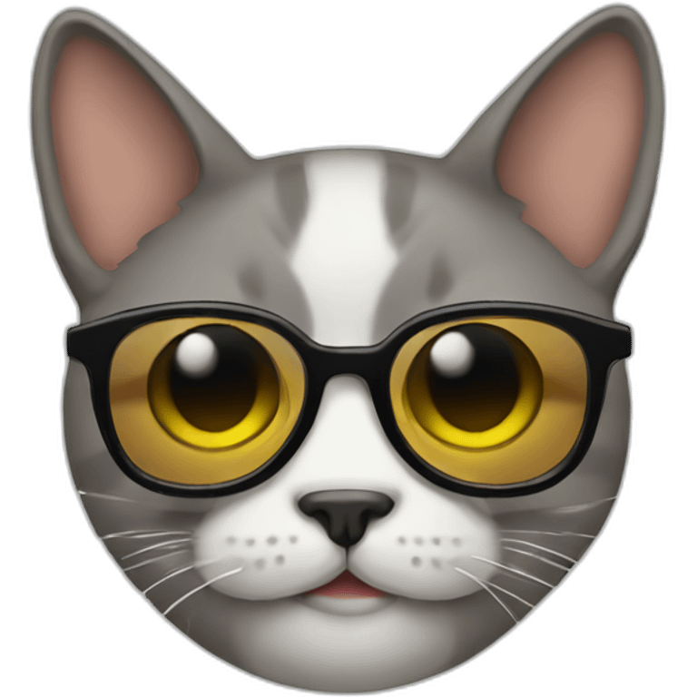 Gato con gafas emoji