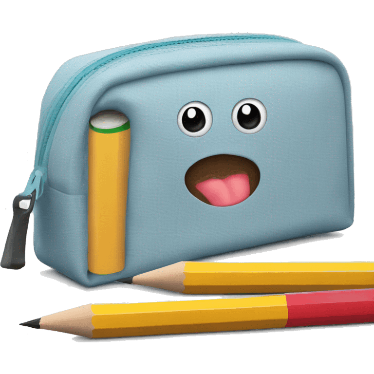 pencil case with zipper emoji