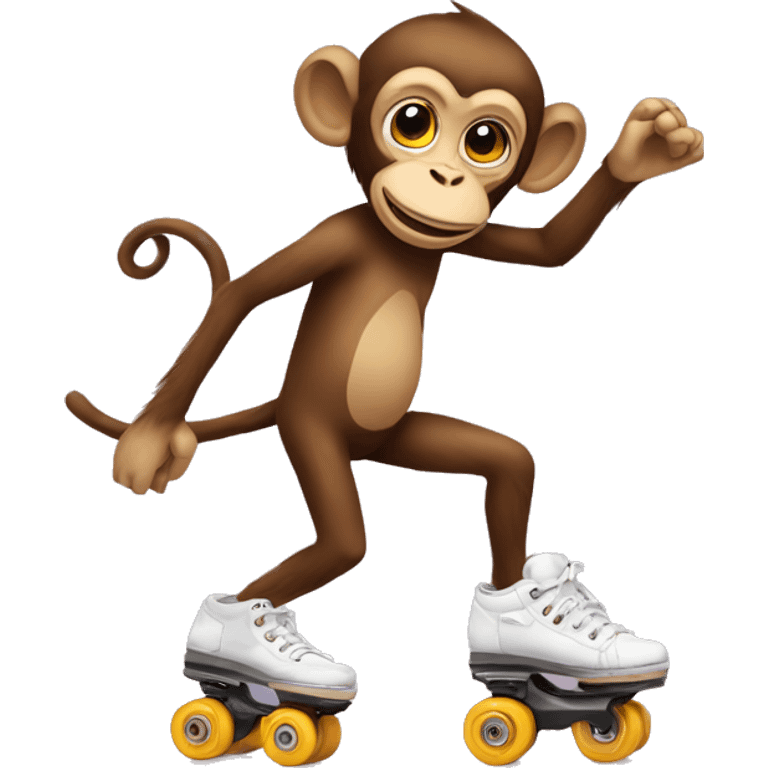 monkey on rollerskates emoji