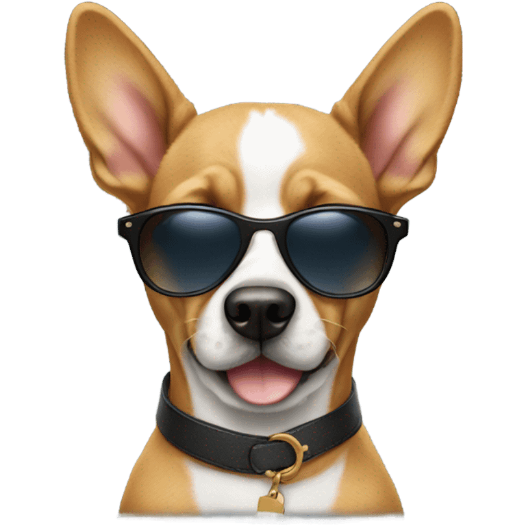 Dog wearing sunglasses  emoji