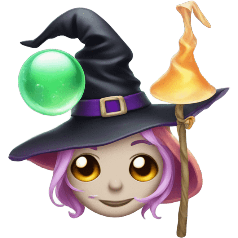 bubbles and witch hat emoji