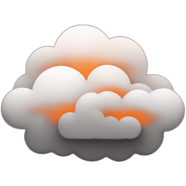 gpu cloud (dark orange colored cloud ) emoji