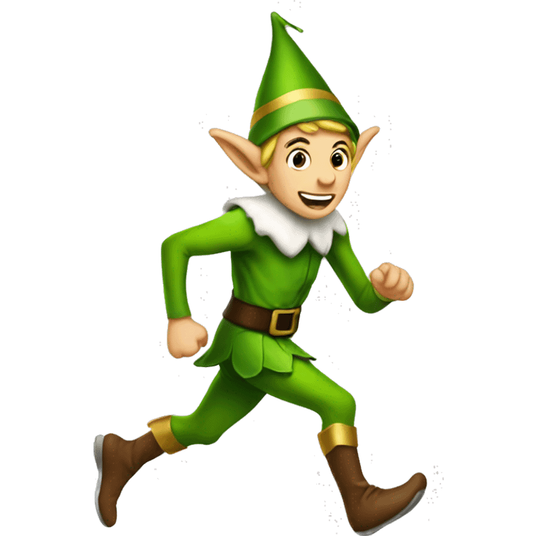 Running elf emoji