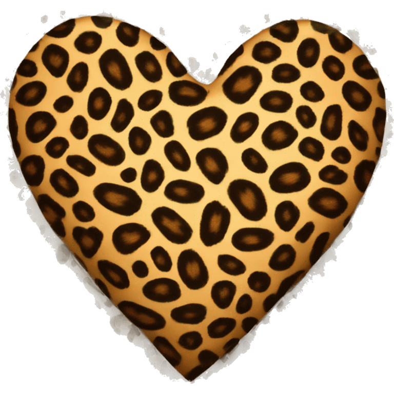 Leopard print heart emoji